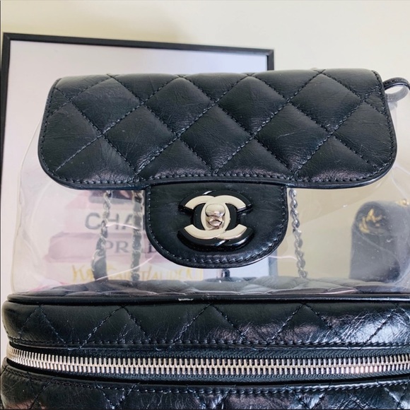 ❌SOLD❌CHANEL PVC Crumpled Calfskin Shoulder Bag - Picture 4 of 7